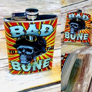 Totally Rad Bad To The Bone Flask NWT